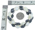Hematite and Mother of Pearl Genuine Sterling Silver Bead Necklace JX121625